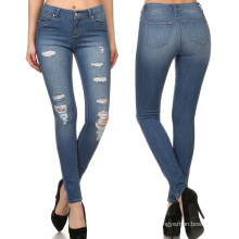 2018 mujeres calientes de la venta de alta cintura de moda jeans ajustados